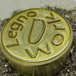 Logo Legno Work realizzato su ottone