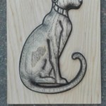 Gatto antico Egitto 3d eseguito al cnc 19 per 11