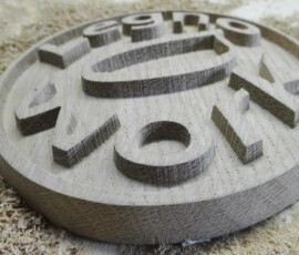 3D Logo Legno Work rovere eseguito con cnc 11 per 11
