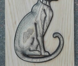 Gatto antico Egitto 3d eseguito al cnc 19 per 11
